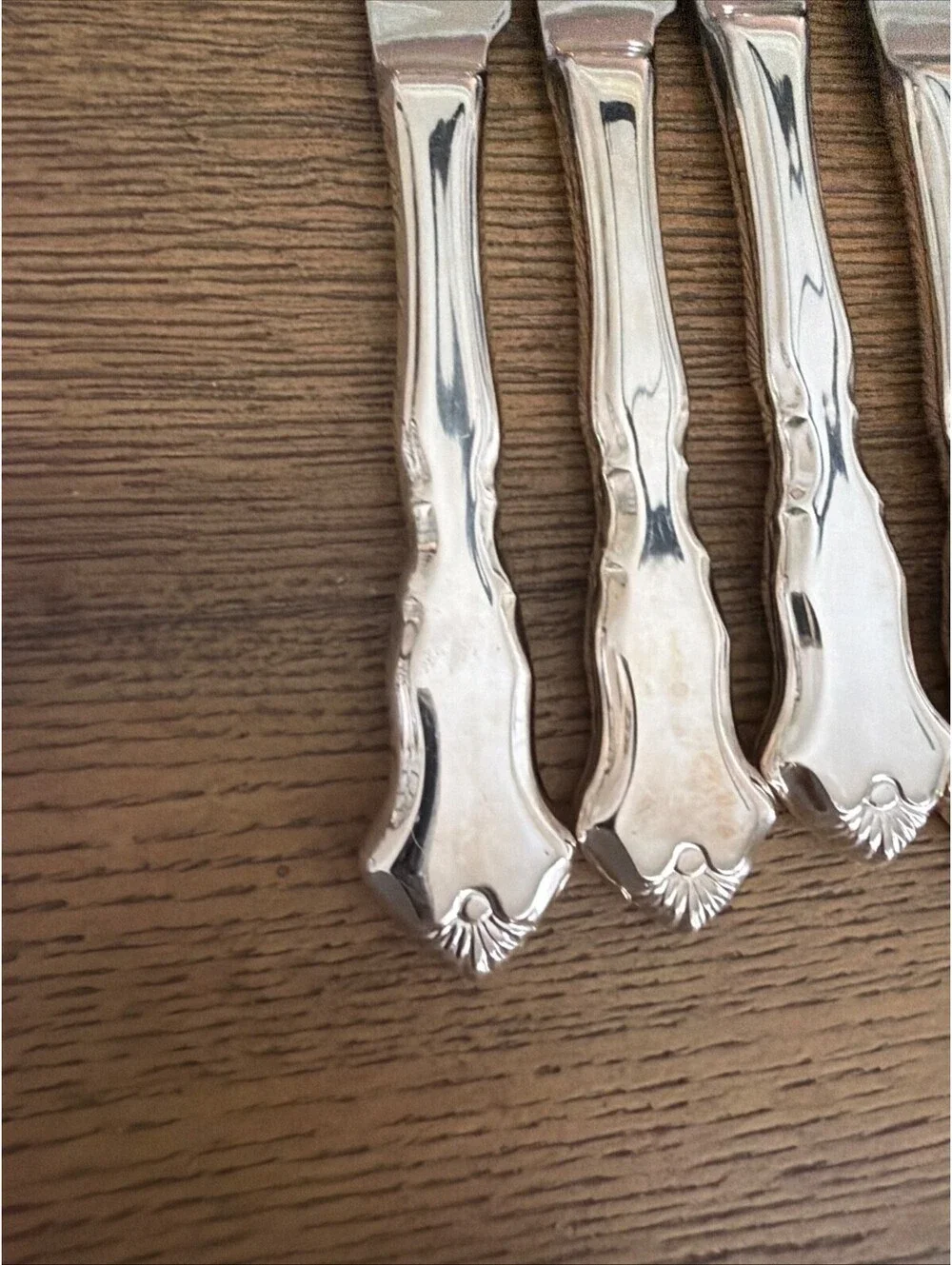 Wallace Deep Silver Centennial Silverplate Dinner Knives - Set of 9
